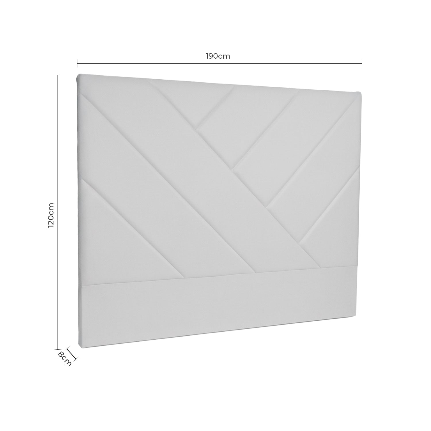 Cabeceira de Cama Llevant com Riscas Assimétricas