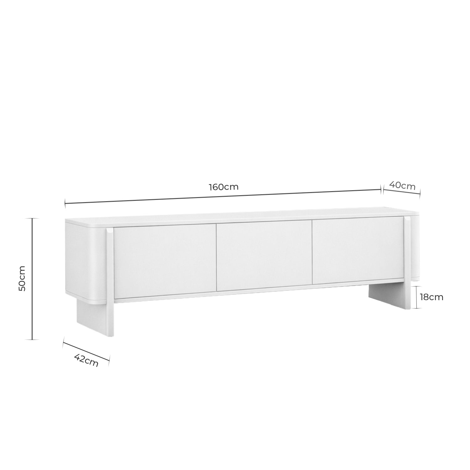 Móvel TV Sydney em Carvalho Pequeno