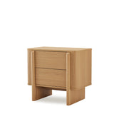 Sydney Oak Bedside Table with 2 Drawers