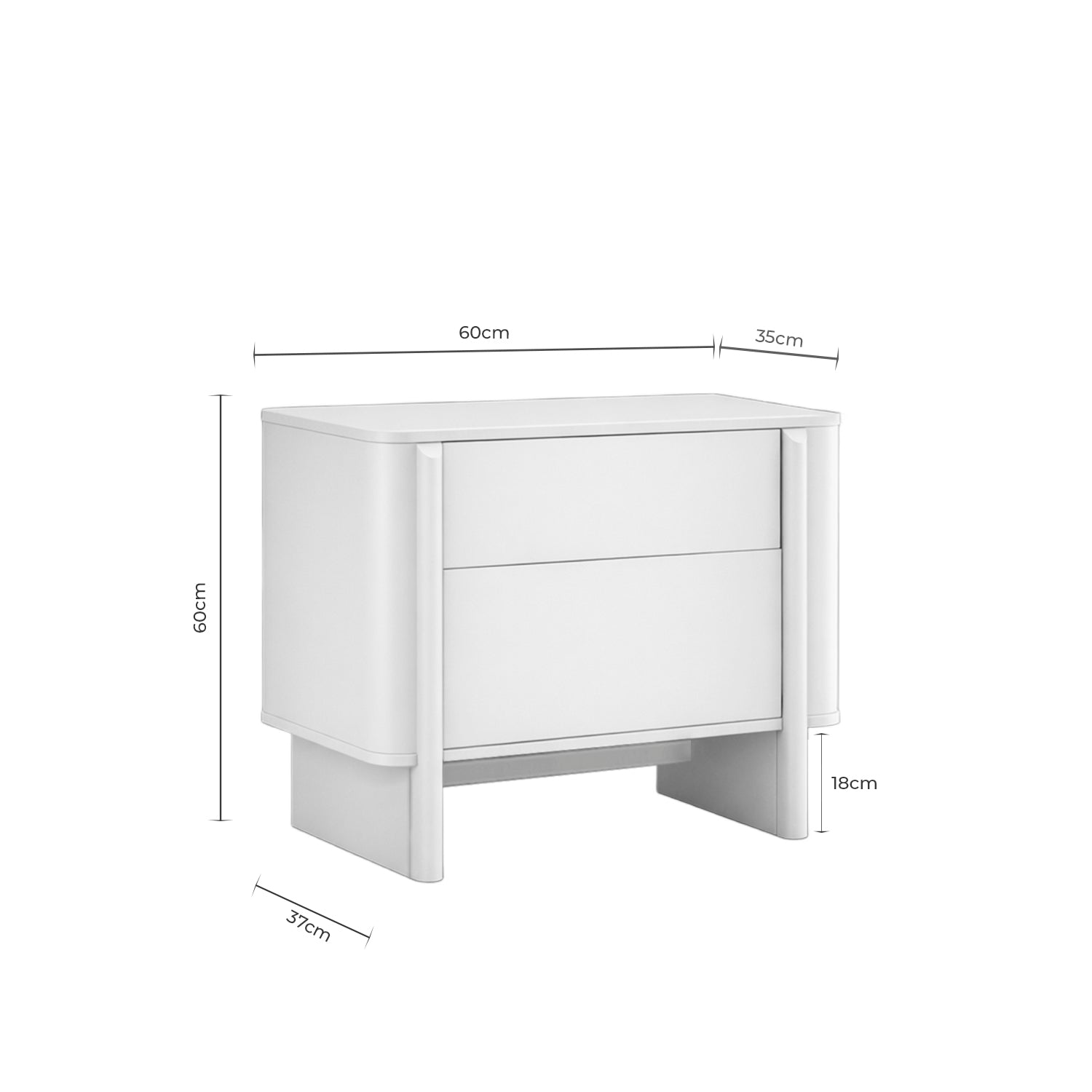 Mesa de Cabeceira Sydney Carvalho 2 gavetas