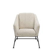 Poltrona Odense com pé e costas metálicas