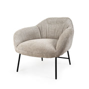 Sillón beige con patas de metal
