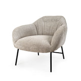 Sillón beige con patas de metal