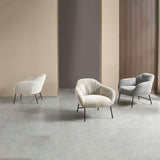 Namur armchair with metal base