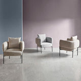 Agadir Armchair with Cushion and Metal Base