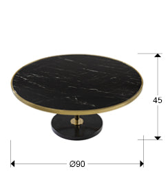 Mesa de Centro Dekala / Mármore Preto