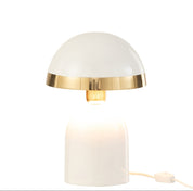 Candeeiro Branco com Detalhe Dourado