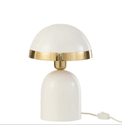 Candeeiro Branco com Detalhe Dourado