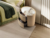 Mesa de Cabeceira Oval Carvalho