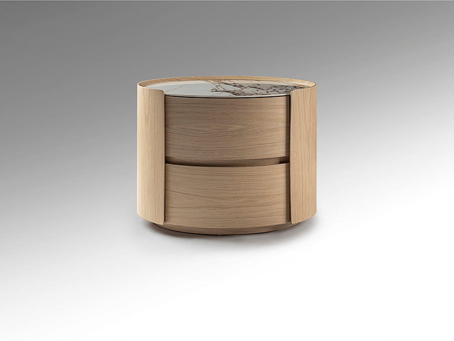 Mesa de Cabeceira Oval Carvalho