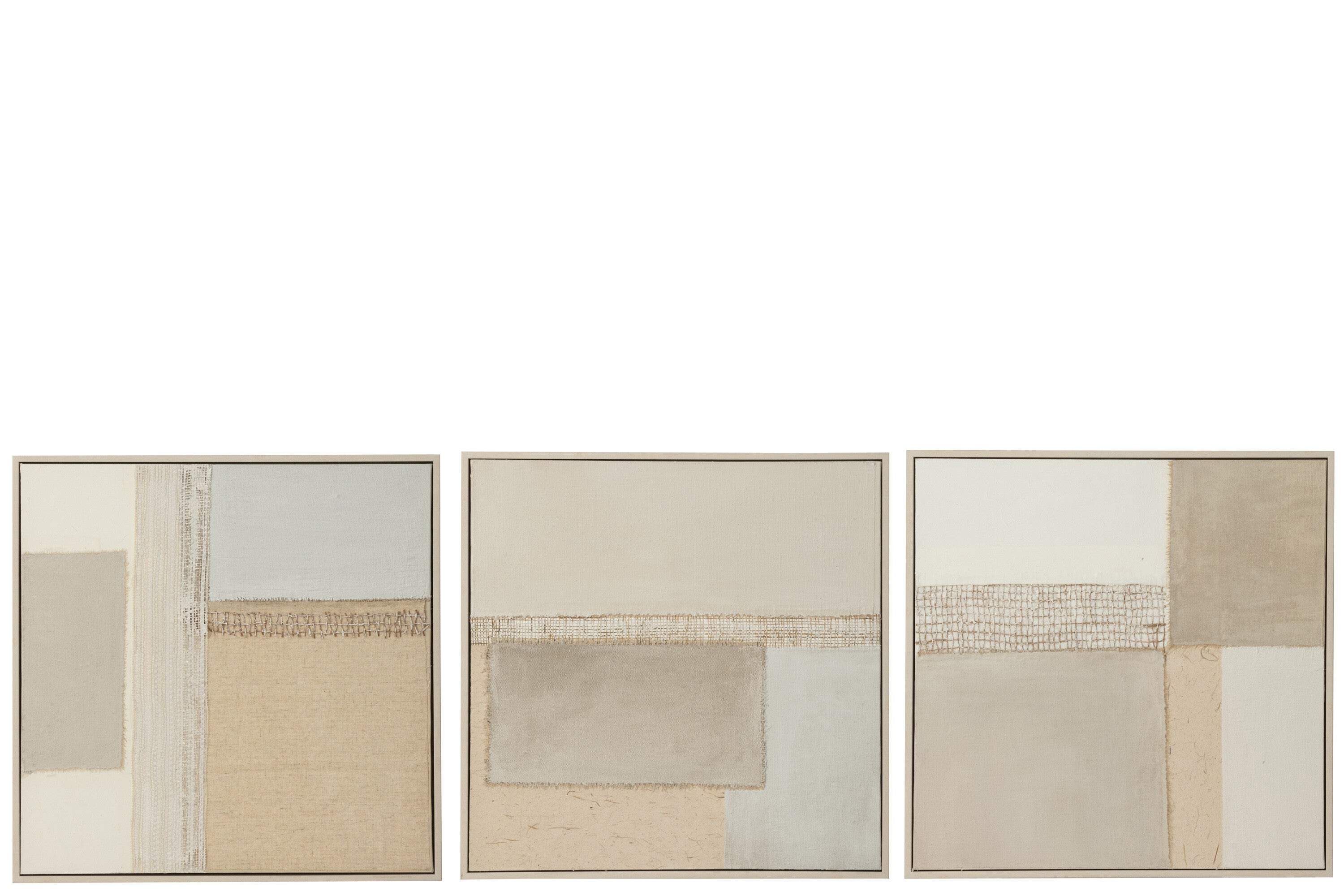 Conjunto de 3 Quadros Texturados Tod
