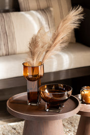 Taça Carol de Vidro Âmbar Pequena