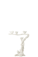 Escultura de Pássaro em Ramo