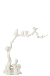 Escultura de Pássaro em Ramo