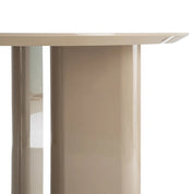 High-gloss beige dining table