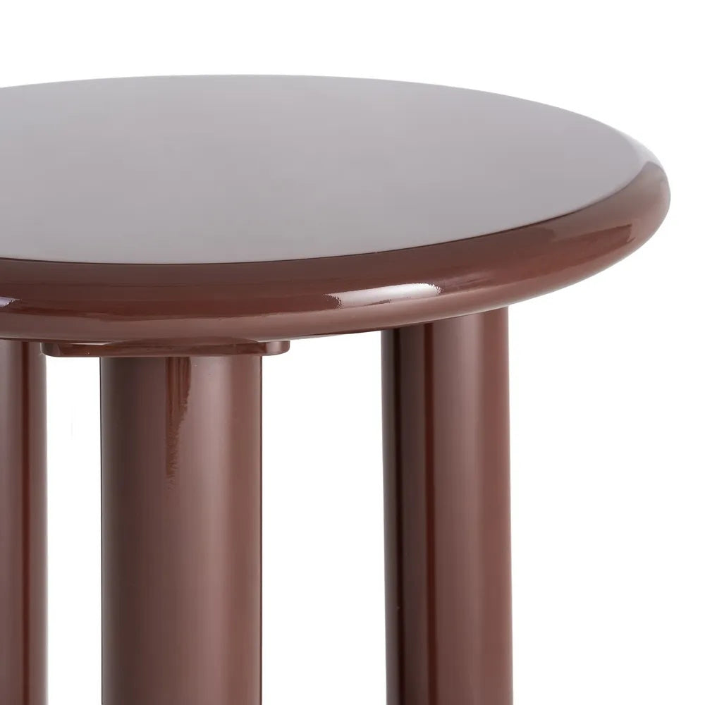 Mesa de Apoio em Lacado Bordeaux