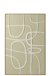 Quadro Abstrato e com Relevo Verde 82x122cm