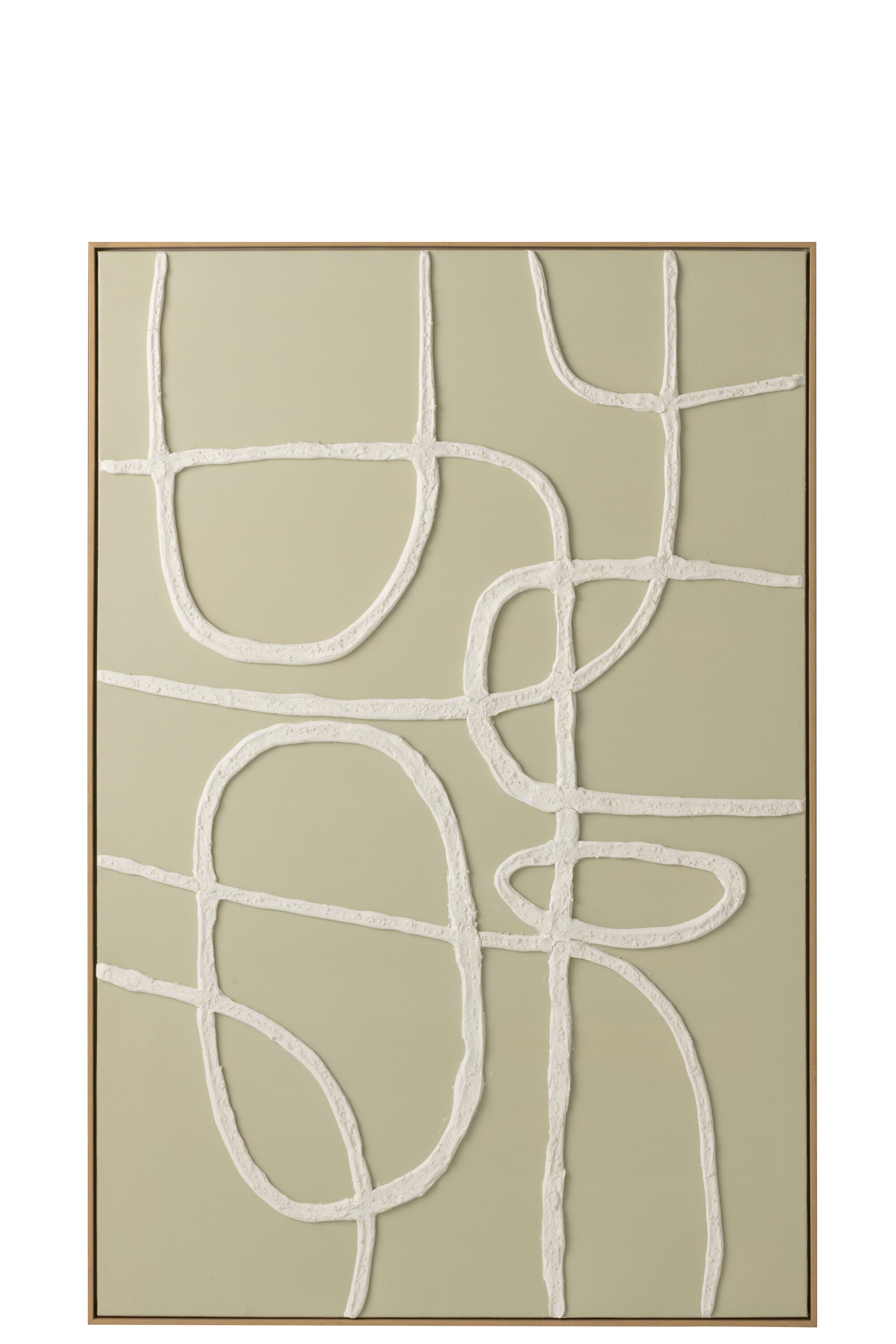 Quadro Abstrato e com Relevo Verde 82x122cm