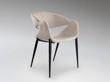 Silla giratoria tapizada / Beige claro