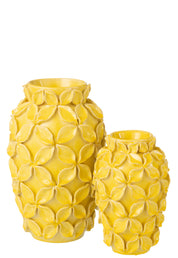Yellow acrylic flower vase S