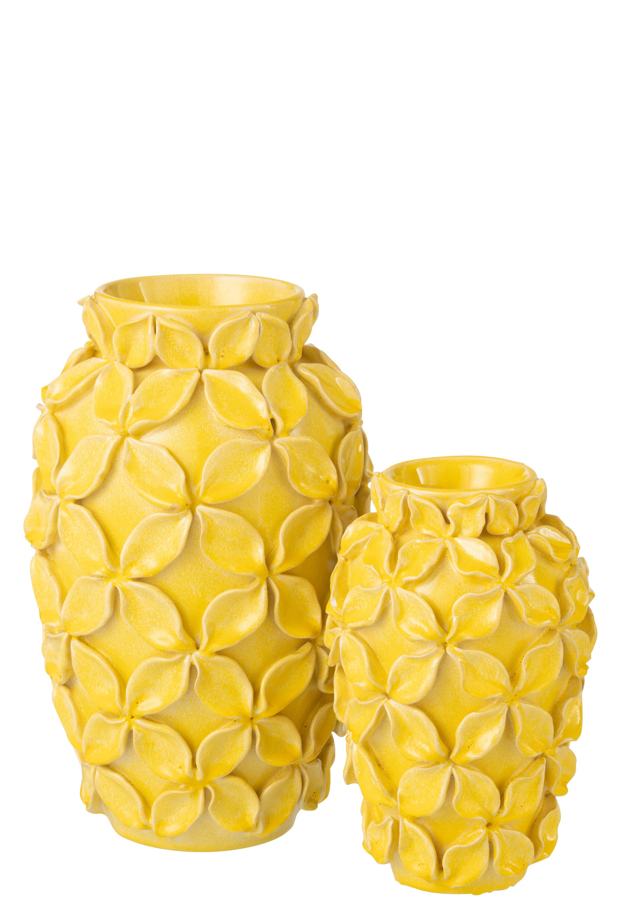 Yellow acrylic flower vase S
