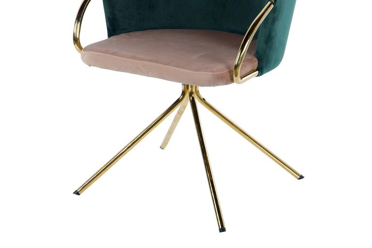 Cadeira Giratoria com Pé Dourado