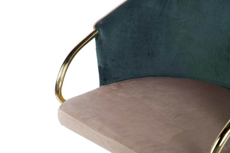 Cadeira Giratoria com Pé Dourado