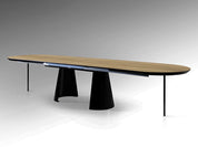 Mesa de comedor extensible Capri / Madera