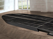 Mesa de comedor extensible Capri / Mármol negro