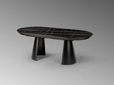 Mesa de Jantar Extensível Capri / Mármore Preto