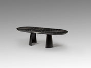 Mesa de comedor extensible Capri / Mármol negro