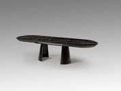 Mesa de comedor extensible Capri / Mármol negro