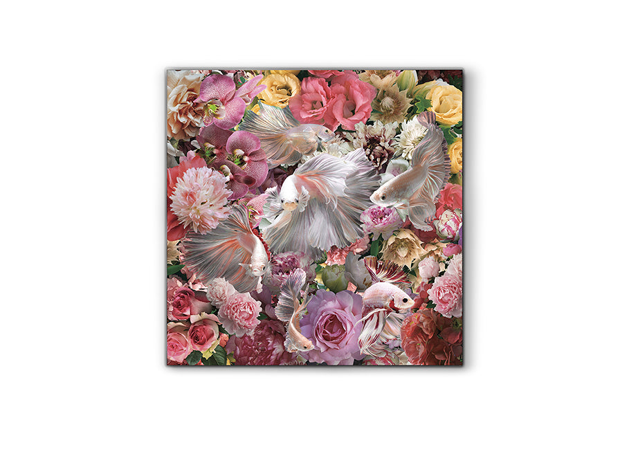 Quadro com Ilustração de Peixes