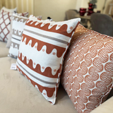 Oakham Beige Embroidered Pattern Cushion