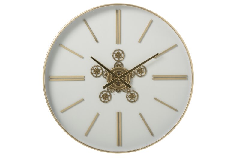 RELOJ DE PARED PLANC BLA/ORO L (90x8x90cm)