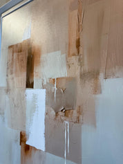 Quadro Abstrato com Moldura Branca