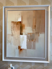 Quadro Abstrato com Moldura Branca