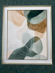 Quadro Abstrato com Moldura Metálica