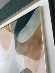 Quadro Abstrato com Moldura Metálica