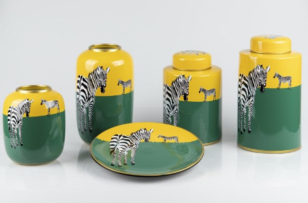 Pote de Cerâmica com Zebra