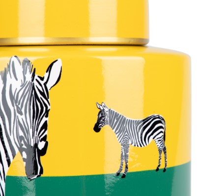 Pote de Cerâmica com Zebra