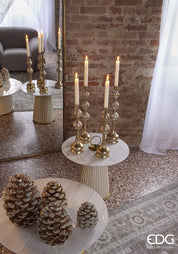 Pinha branco/dourado