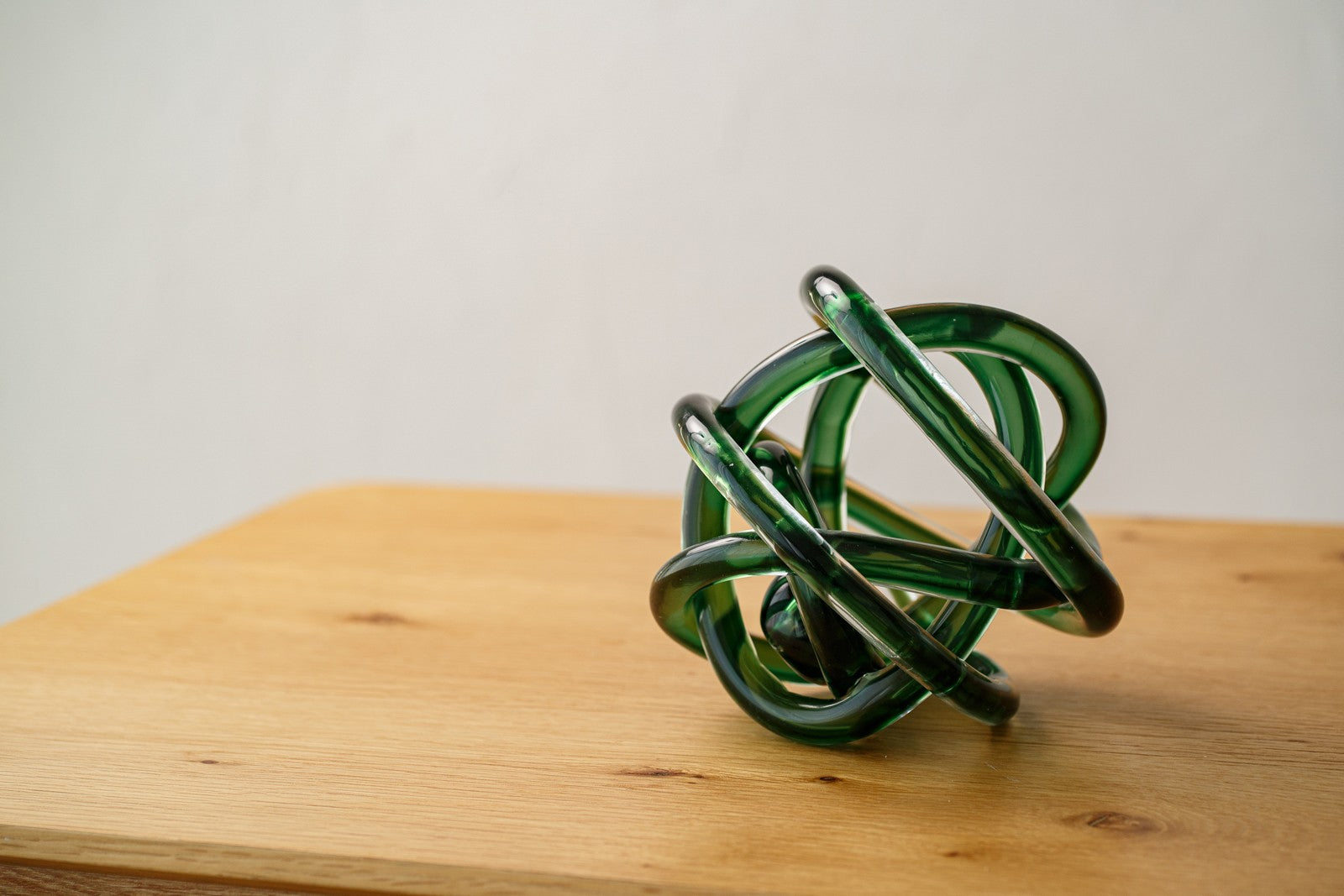 Conjunto de 2 peças em vidro Nudo, âmbar e verde
