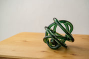 Conjunto de 2 peças em vidro Nudo, âmbar e verde