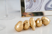 PÁSSARO EM POLIRESINA DOURADO (22X8,5X5 CM)