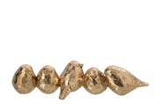 PÁSSARO EM POLIRESINA DOURADO (22X8,5X5 CM)