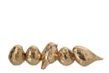 PÁSSARO EM POLIRESINA DOURADO (22X8,5X5 CM)