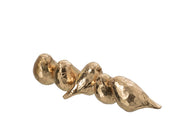 PÁSSARO EM POLIRESINA DOURADO (22X8,5X5 CM)